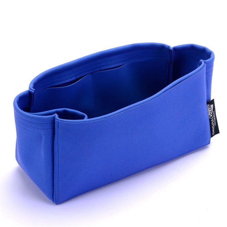 Small Zipped Bayswater Tote Suedette Singular Style Leather Handbag Organizer Royal Blue More Colors Available