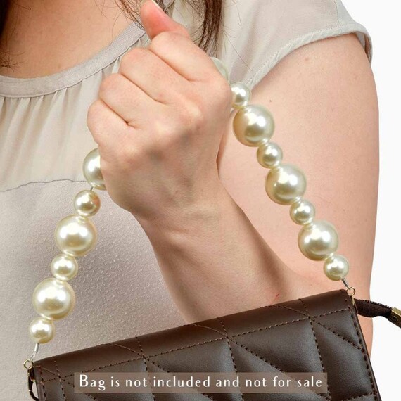 Chanel Pearl Short Handle Clutch With Chain