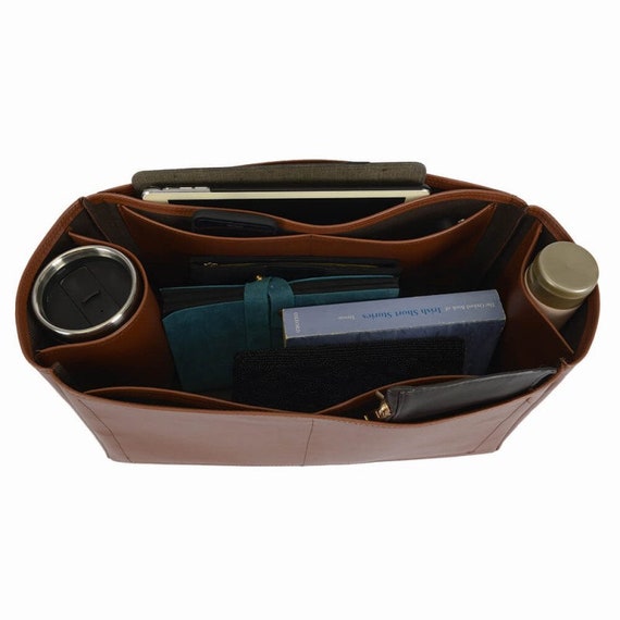 Speedy 40 Vegan Leather Handbag Organizer in Brown Color