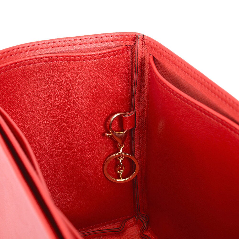 Delightful MM (2015 model) Vegan Leather Handbag Organizer in Cherry Red  Color