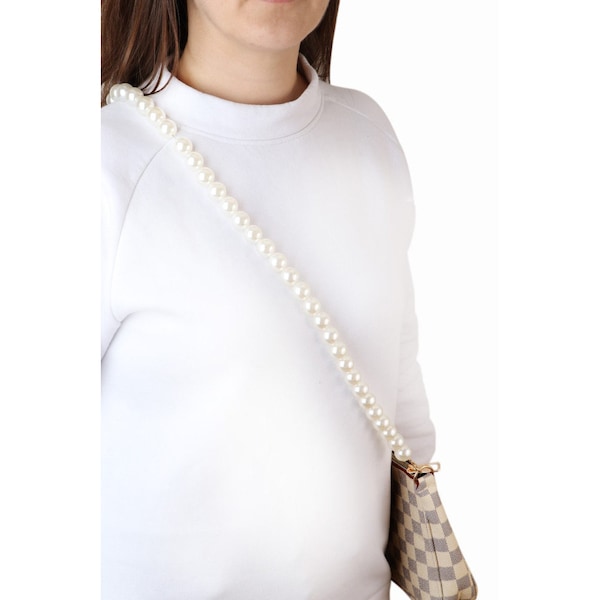 Pearl Chain Shoulder and Crossbody Bag Strap / Handbag Strap for Designer Bags / Purse Strap / Chain Strap / Handbag Handle