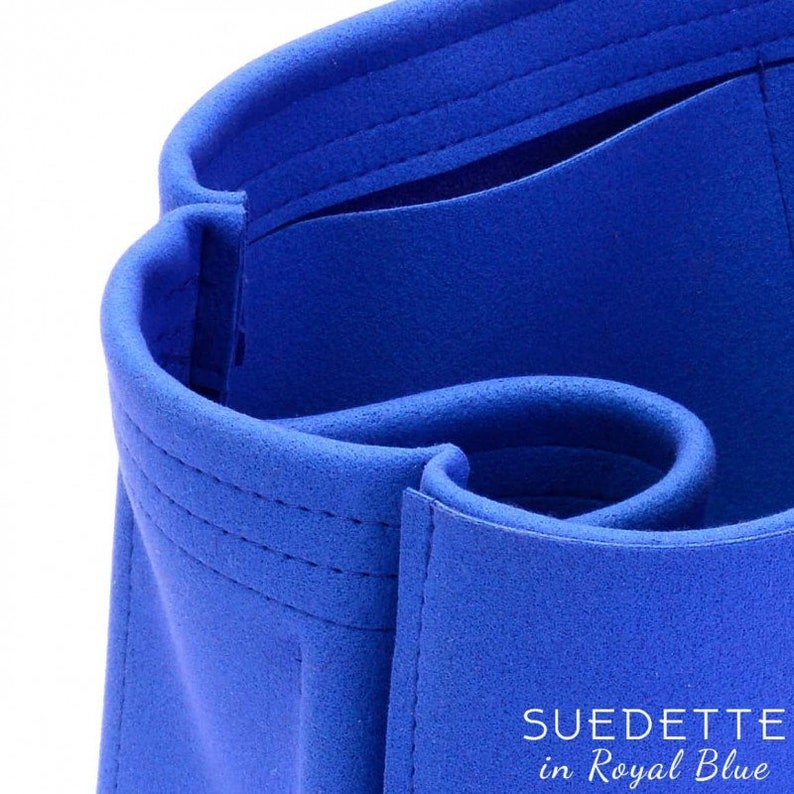 Small Zipped Bayswater Tote Suedette Singular Style Leather Handbag Organizer Royal Blue More Colors Available