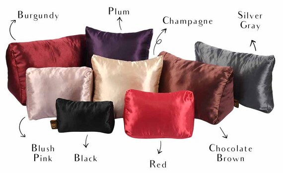 red satin pillows