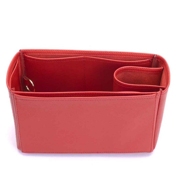  Vegan Leather Bag Base Shaper in Cherry Red Color Compatible  for the Designer Bag OntheGo GM : Handmade Products