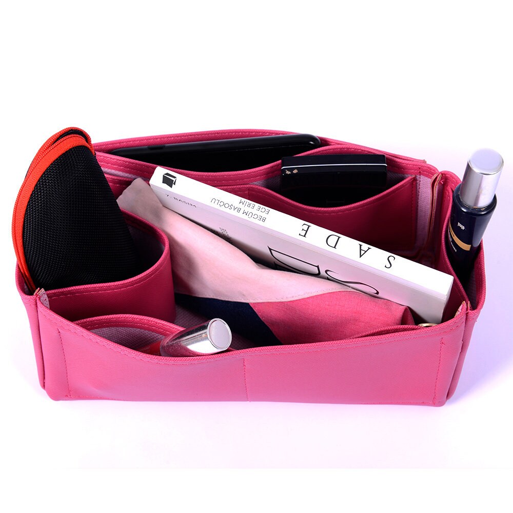 Graceful PM / MM Suedette Singular Style Leather Handbag Organizer  (Fuchsia) (More Colors Available)