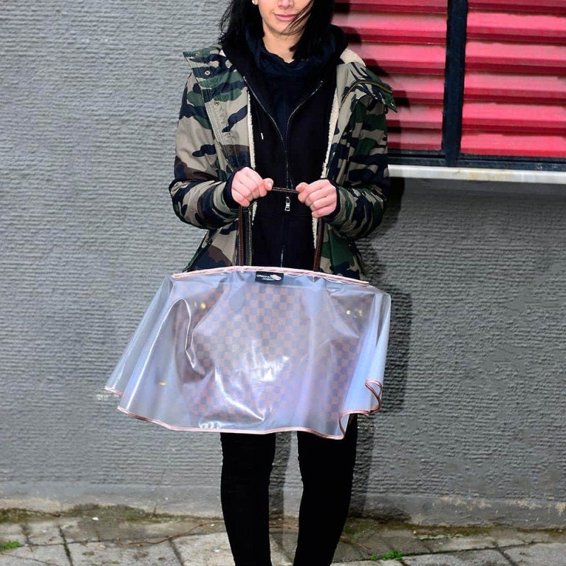 Raincoat shop with bag
