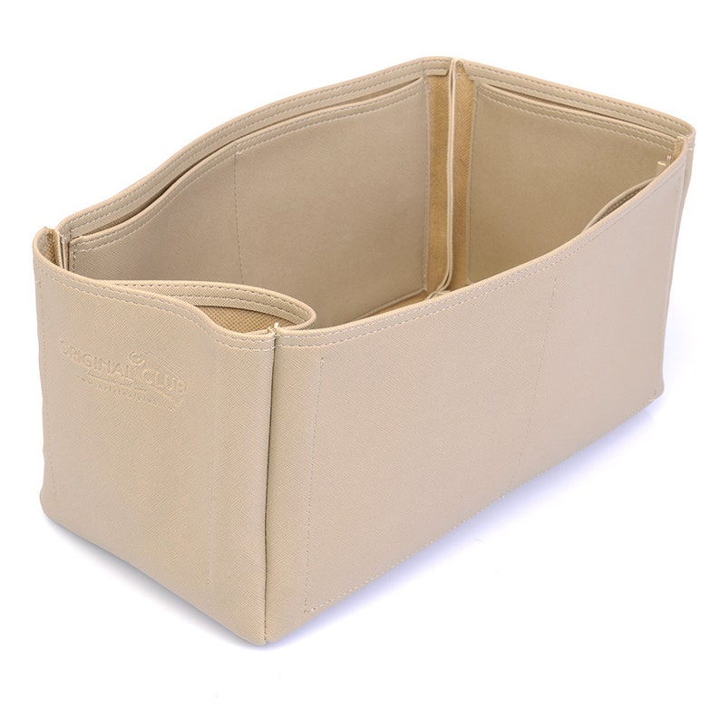 Leather bag insert for LV Speedy 35 Leather Purse Inserts Speedy 35 Vegan Leather Handbag Organizer in Dark Beige Color