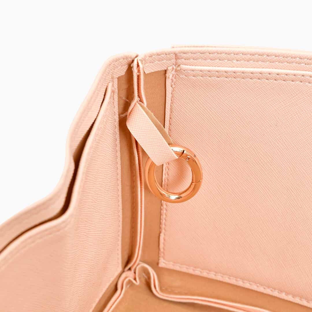 Herbag 31 Vegan Leather Handbag Organizer in Blush Pink Color