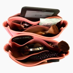 LEXSION Organizer,Bag Organizer,Insert purse organizer with 2 packs in one  set fit LV NeoNoe Noé Series perfectly Pink
