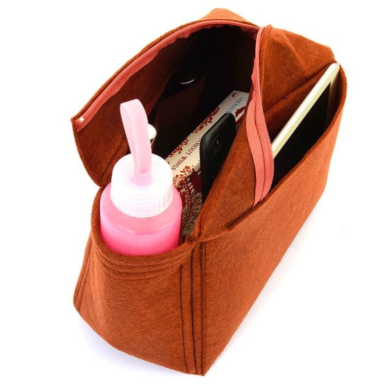 To.tally GM V-Zip Style Felt Bag and Purse Organizer / Purse Insert for To.tally GM / To.tally GM Bag Insert image 5