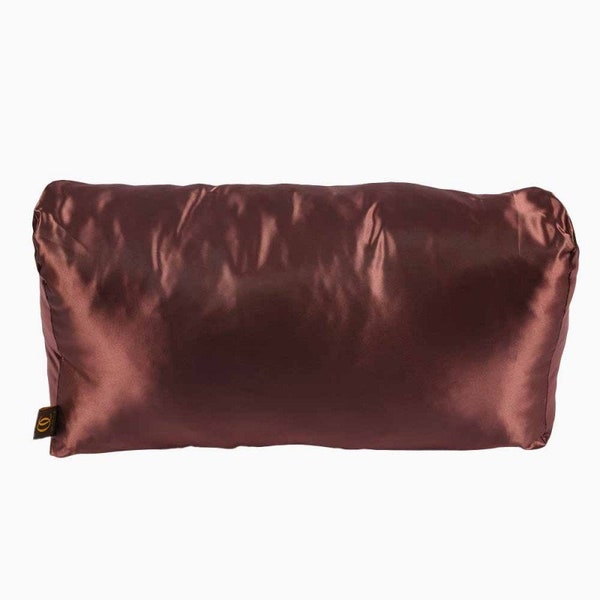 Keep.all Satin Pillow Luxury Bag Shaper in Chocolate Brown / Satin Pillow Bag Shaper for Keep.all 45, 50, 55, and 60 / Keep.all Bag Shaper