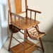 Vintage High Chair, Multi Purpose High Chair, converts into play desk, wooden quality toddlers high chair, authentic vintage French origin