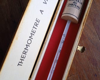French Boxed Vintage Wine Thermometer Wine Connoisseurs Gift
