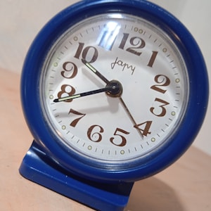 Vintage &#39;Japy&#39; mini working alarm clock collectible timepiece French quality travel clock from 1980s France cute wind up vintage alarm clock