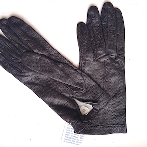 Vintage Damen Leder Handschuhe schöne zweite Haut Vintage weiche Ziegenleder Handschuhe Kostüm Accessoire Sammler Unikat Qualität Geschenk