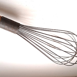 Rustic French wooden whisk authentic traditional hand whisk quality French pro-chef equipment large vintage/ antique whisk