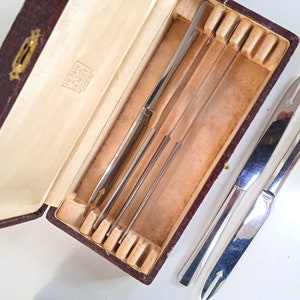 Quality knife set antique 6pc set French cheese knife set French home décor quality knives fine dining boxed set collectors
