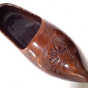 Vintage French sabot authentic Breton clog traditional style French shoe quality handmade carved wooden display wall-hanging clog collectors