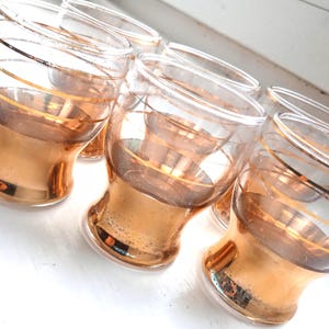 Great set of vintage glasses set of 6 ornate glasses aperitif tumblers quality set decorative French glasses delicate fine dining