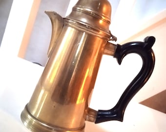 オリジナルのフランス製ヴィンテージアンティークアルミコーヒーポット