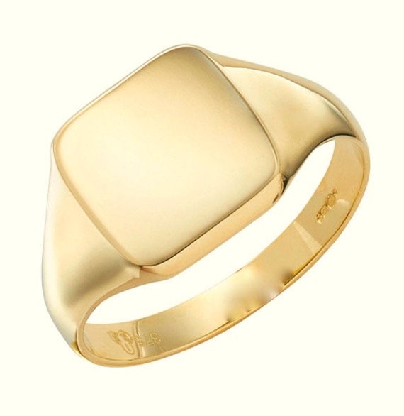9 carat gold mens signet ring best sale