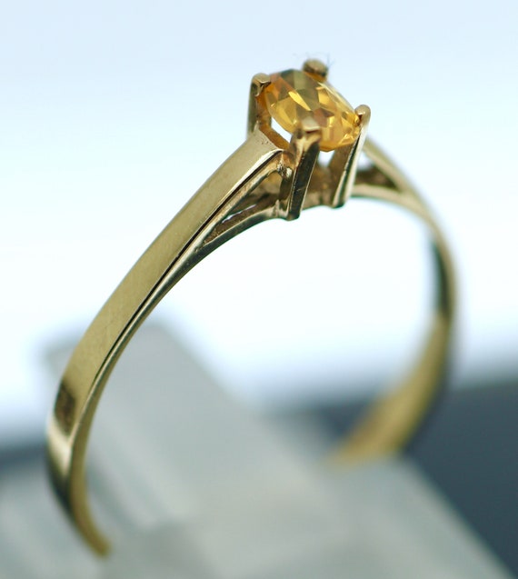 Estate Jewellery Solid 9K Yellow Gold Ring Natura… - image 1