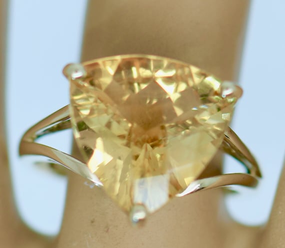 Estate Gold Ring Vintage 9K Solid Yellow Gold Cit… - image 1