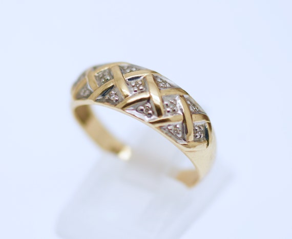 Estate vintage jewellery solid gold ring art jewe… - image 1