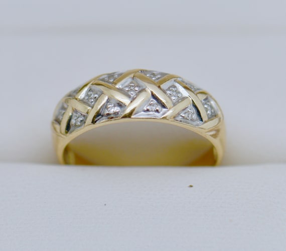 Estate vintage jewellery solid gold ring art jewe… - image 4