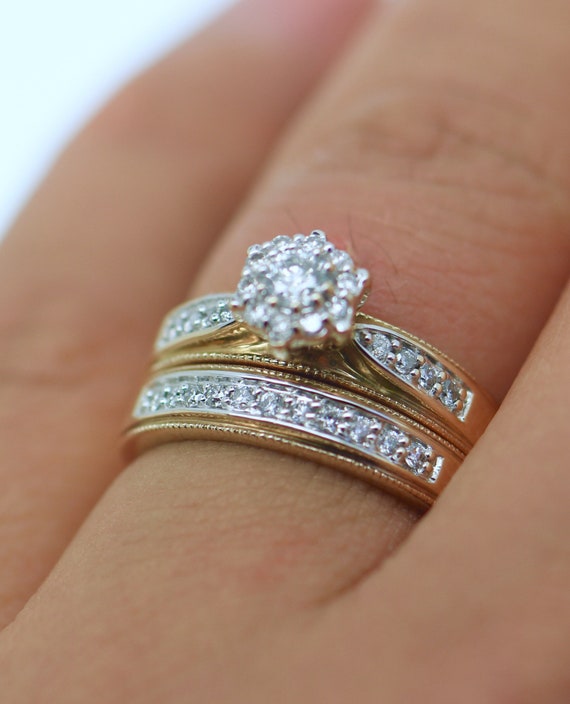 Round Cut Diamond Engagement Wedding Ring Solid  … - image 5