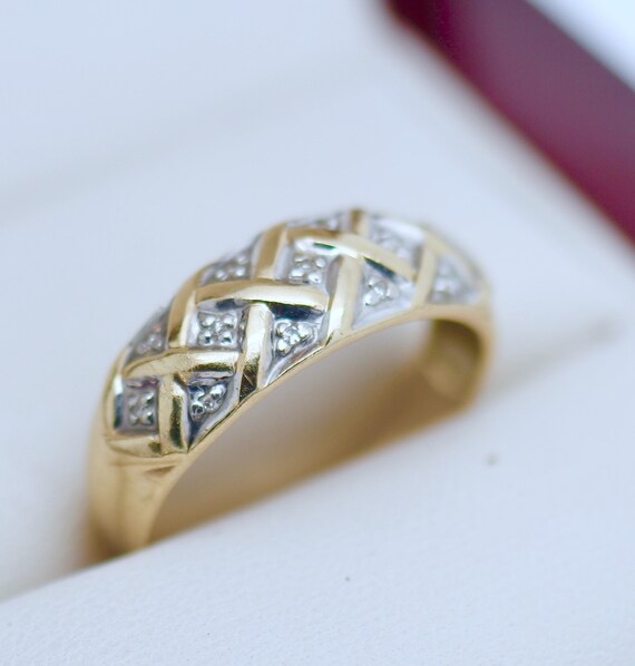 Estate vintage jewellery solid gold ring art jewe… - image 3