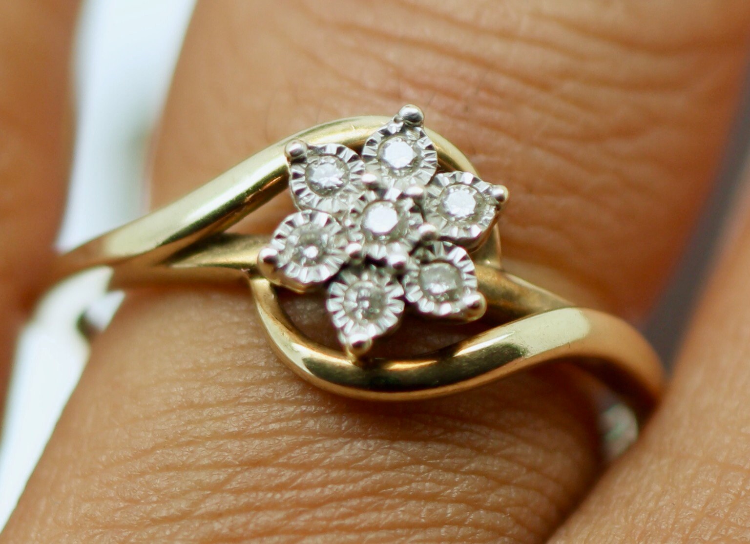 Estate Art Vintage Jewelry Solid 9K Yellow Gold Ring Natural Estate Art Vintage Jewelry Solid 9K Yellow Gold Ring Natural
