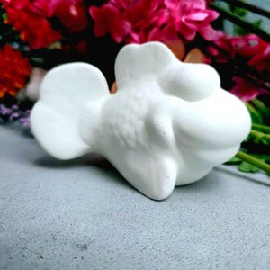 Smooth Lipped Fish 4.5&quot; Ceramic Bisque Ready To Paint Pottery