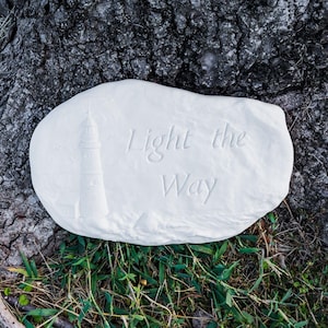 Garden Lawn Rock Lighthouse 9&quot; IN STOCK Ceramic Bisque Ready To Paint Pottery