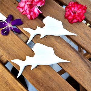 Set of 2 Marlins Sea Fish 4.7" Ceramic Bisque Ready To Paint Pottery