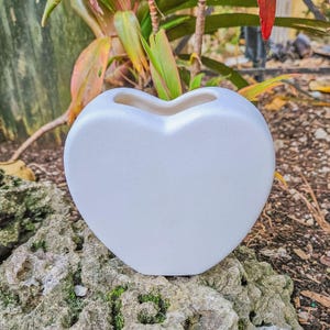 Heart Shaped Planter 4.4&quot; IN STOCK Ceramic Bisque Ready To Paint Pottery