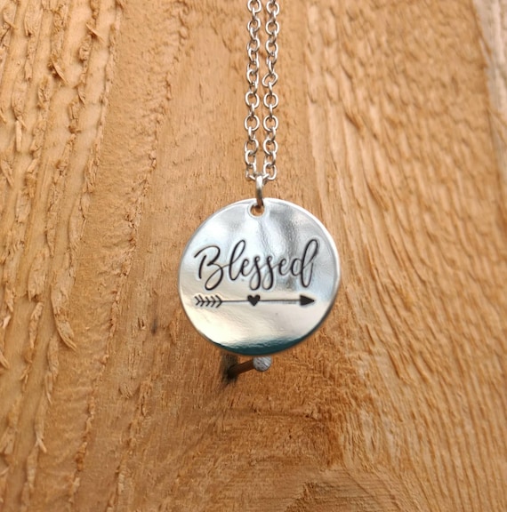 Religious Blessed Diffuser Necklace Aromatherapy Essential Oil Lava Bead Silver Best Friend Birthday Wedding Gift Young Living Doterra