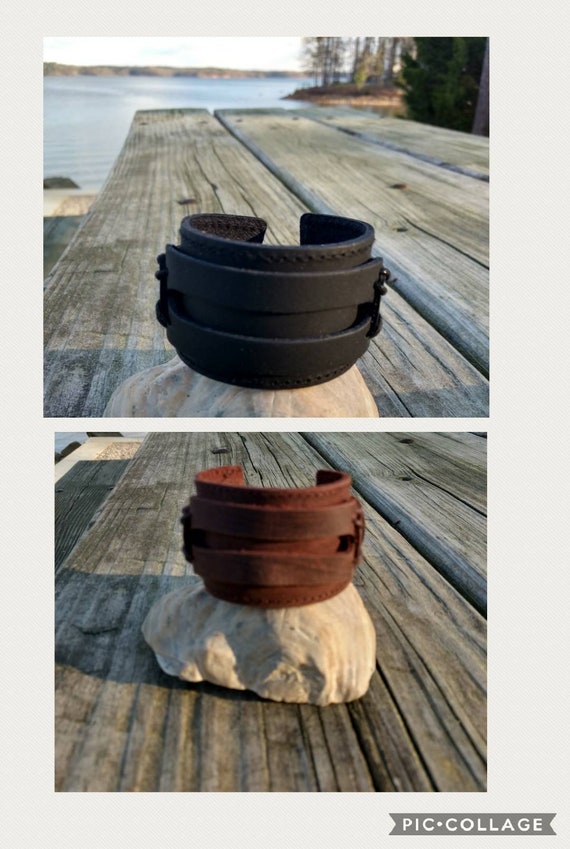 Leather Diffuser Bracelet Essential Oil Aromatherapy Boho Gothic Young Living Doterra Women Mens Gift Teen Christmaas Gift Brown Black