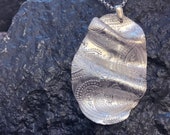 Wave necklace - Silver Statement Necklace, Unique necklace with Paisley HANDMADE