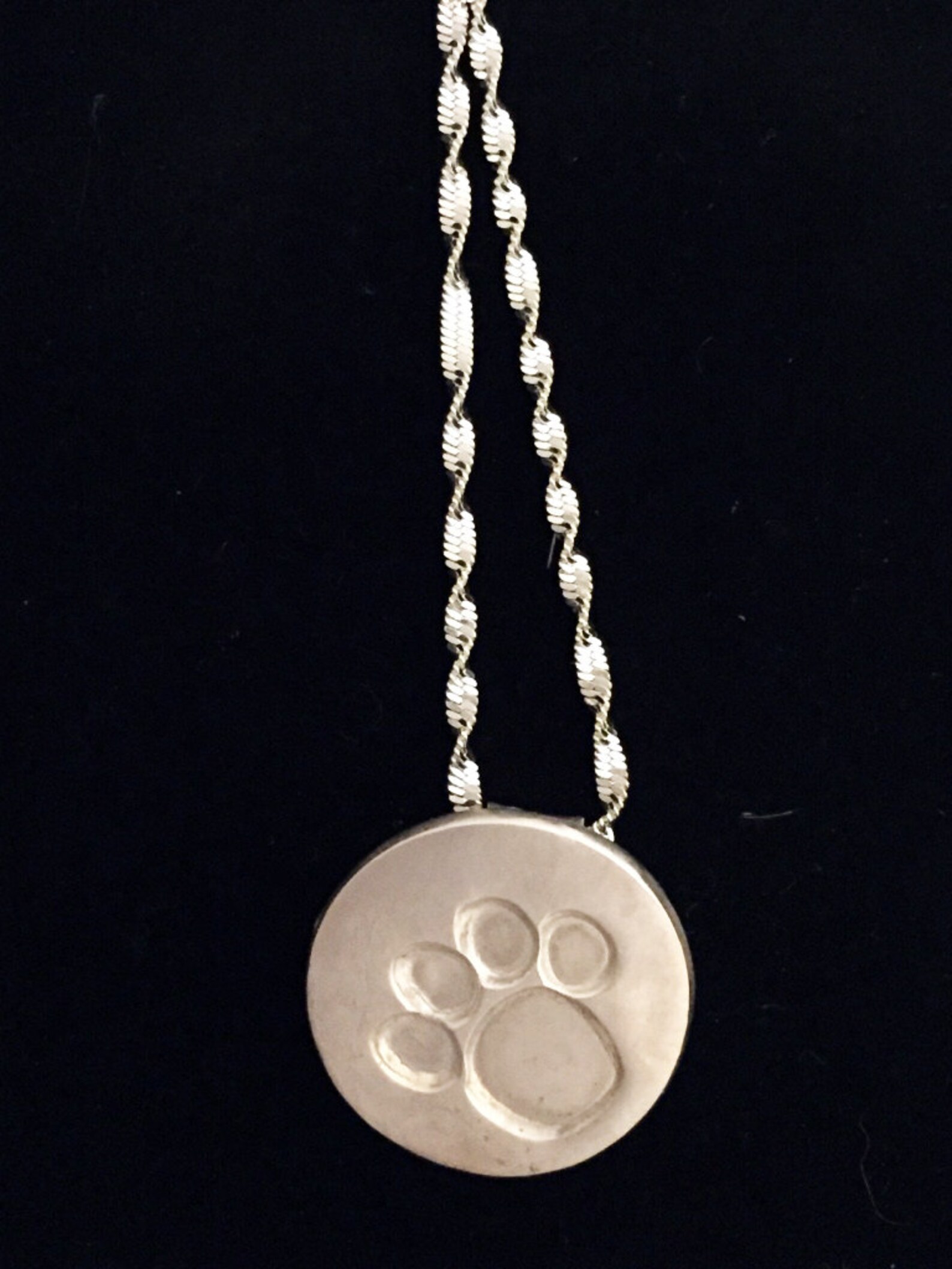 Dog Paw Necklaces Sterling Silver Paw Pendant Dog Paw Etsy