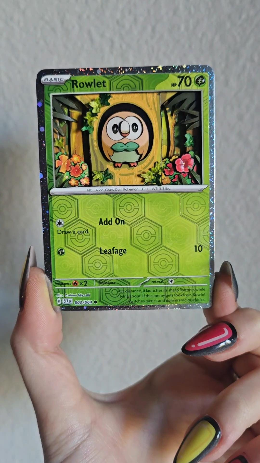 Rowlet Shadowbox. Shrouded Fable Rowlet Shadowbox. Shrouded Fable