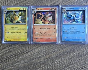 Eeveelutions Shadowbox Set - Flareon, Espeon and Jolteon- SV Scarlet & Violet 151 (MEW)