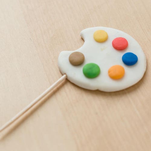 Fondant Cake Topper Artist Palette Etsy