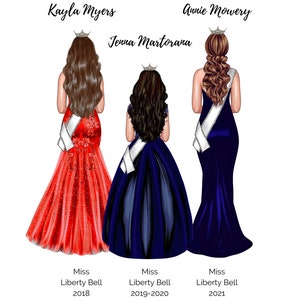 Pageant Group of 3 Digital Drawing