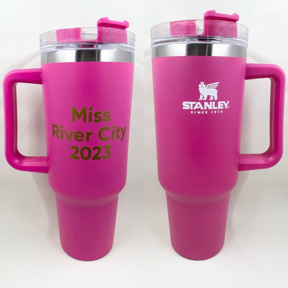 I'm absolutely in LOVE with this bright pink 40oz Stanley Cup! Bought , Stanley  Cup