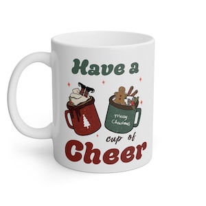Caneca de Natal com uma xícara de alegria