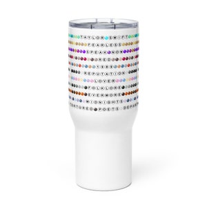 Eras Friendship Bracelet 25oz Tumbler With Handle