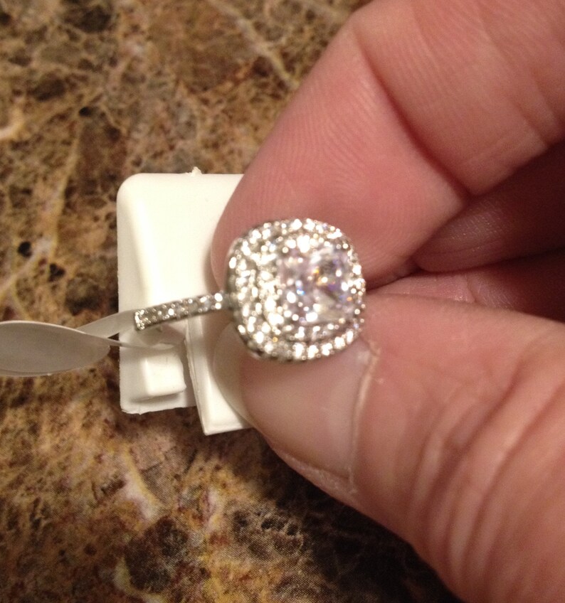 Super Shining Clear AAA CZ Ring in White Gold Filled for Ladies Gifts