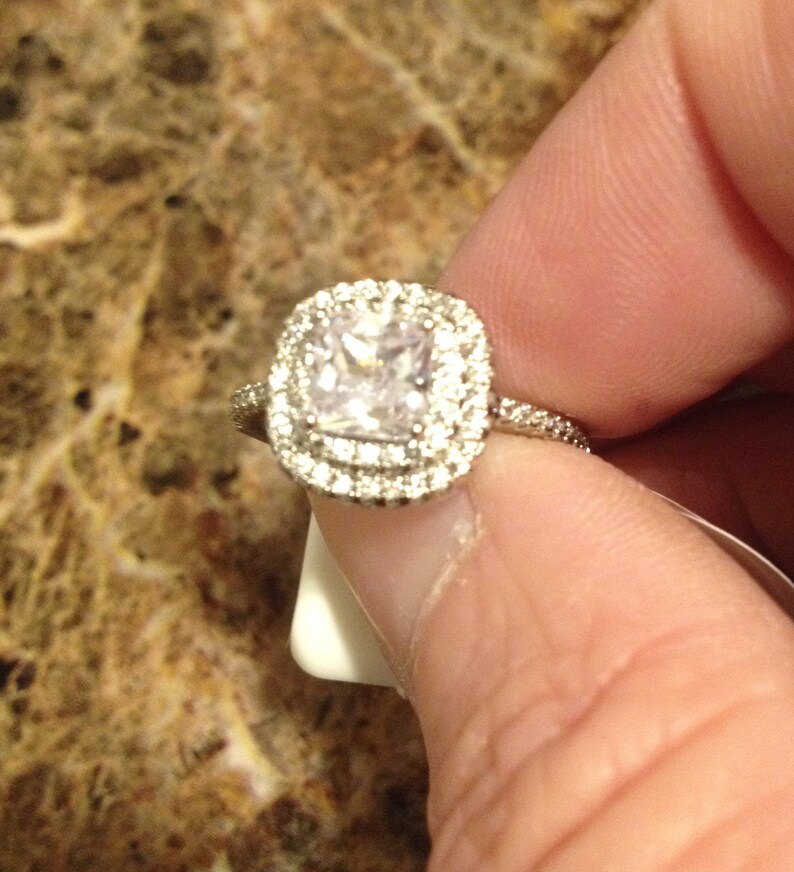 Super Shining Clear AAA CZ Ring in White Gold Filled for Ladies Gifts