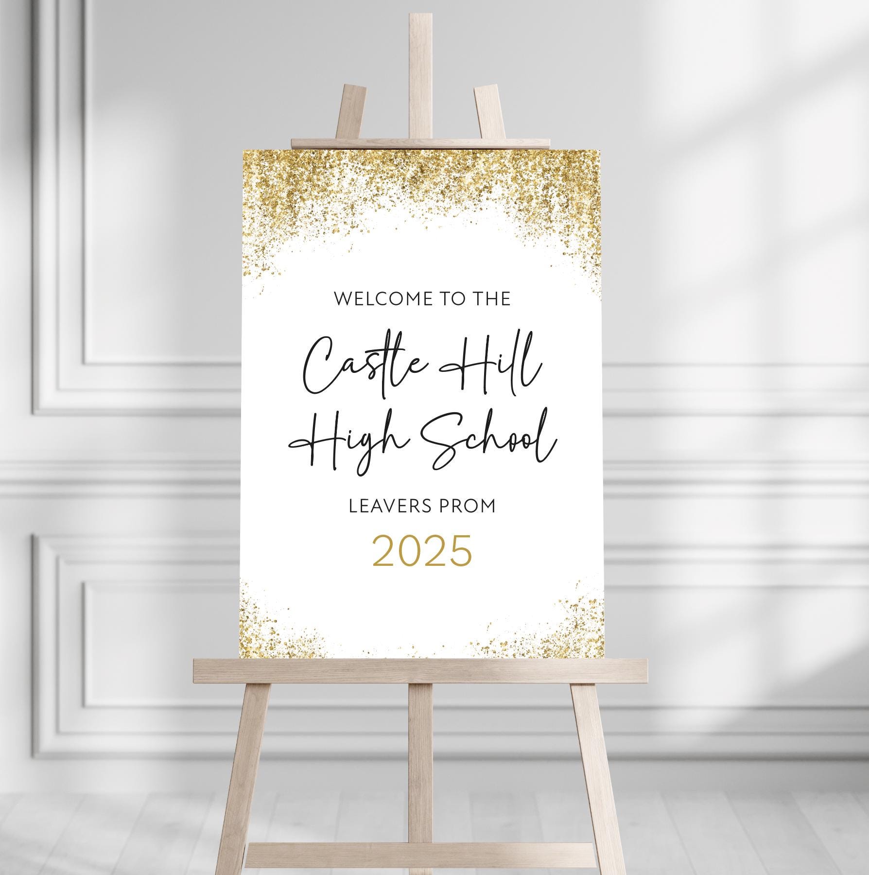 Prom Sign Uk Personalised Leavers Prom Welcome Sign, Class of 2026, School Disco ...
